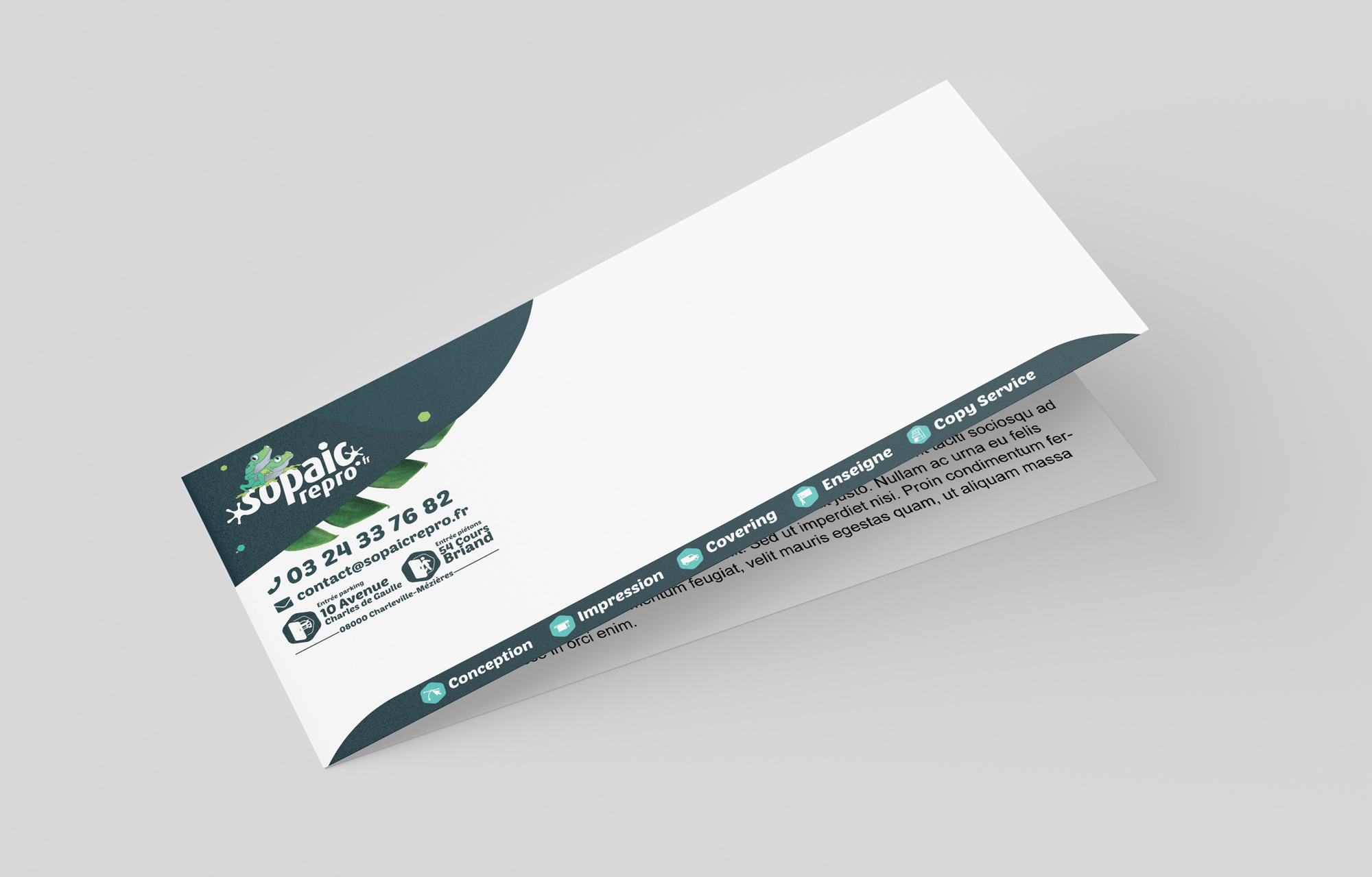 Carte de correspondance 2 volets