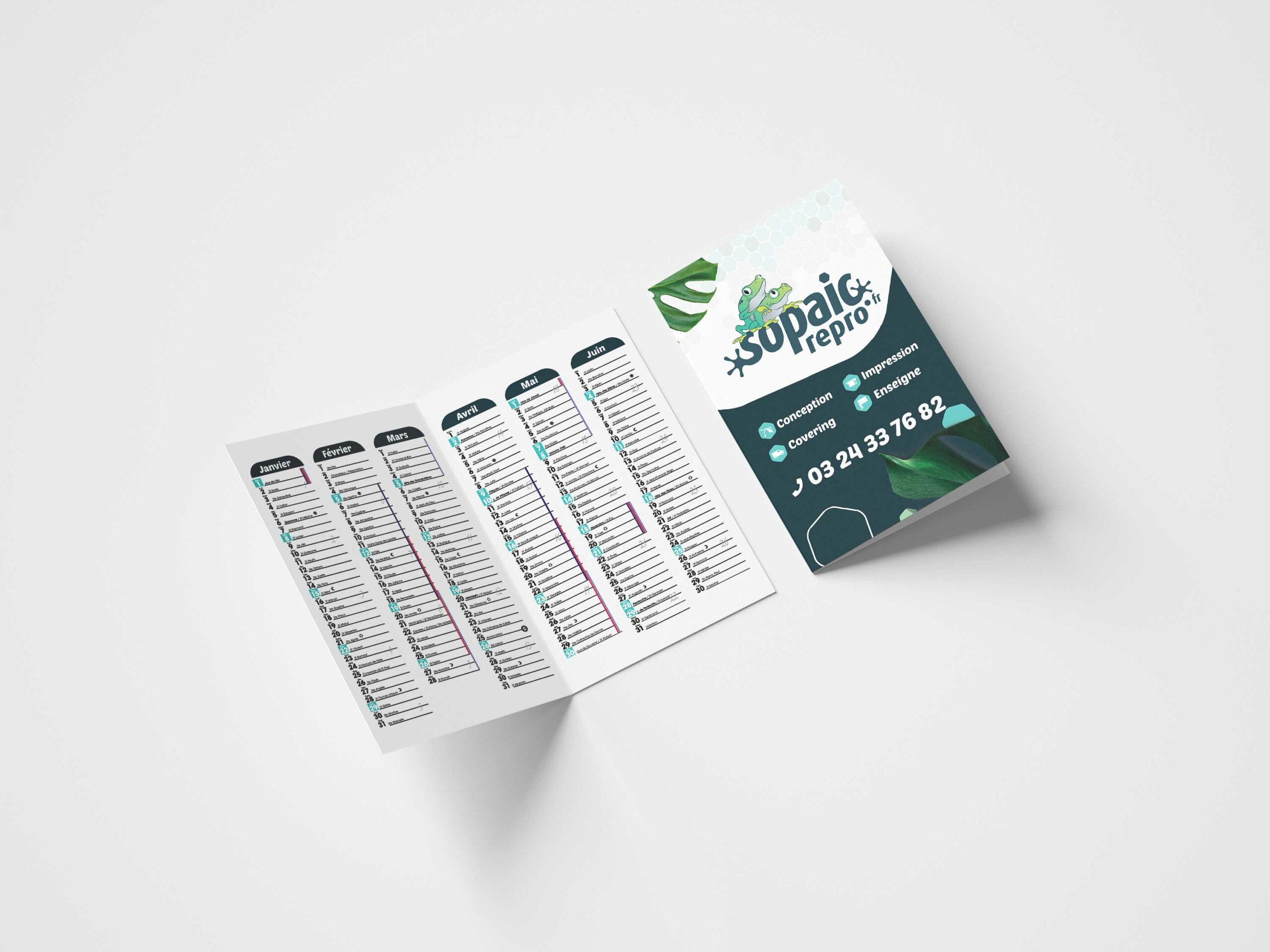 Carte de visite 2 volets