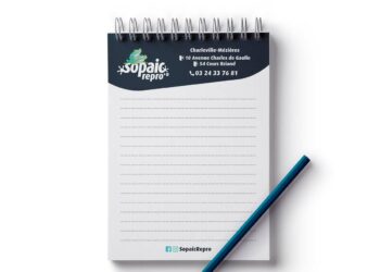 Bloc notes spirale sans couverture
