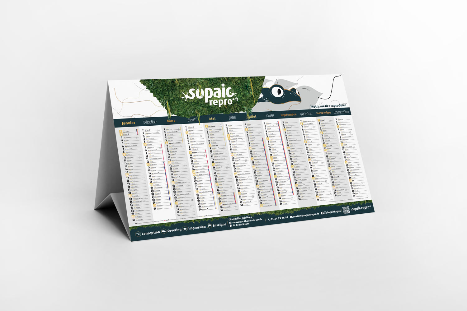 Calendrier chevalet