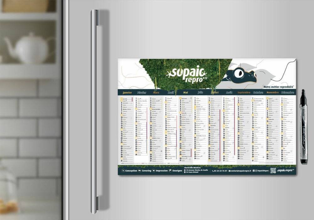 Calendrier magnet