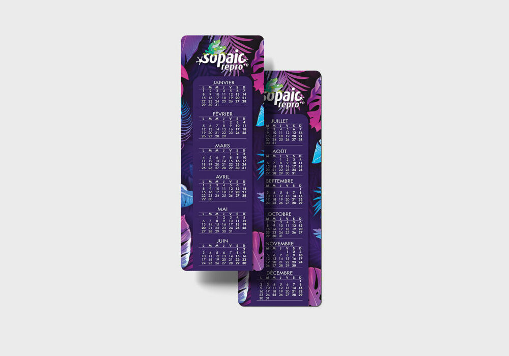 Calendrier marque-page