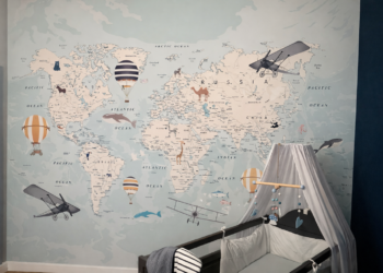 Papier peint enfant - thème voyage