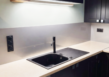 Credence-cuisine-gris-perle